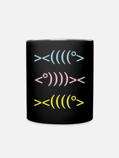 fische - Tasse einfarbig - Schwarz