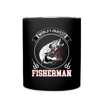 Angler fisherman fishing fishing fish fishing fish - Full Colour Mug - black - Front