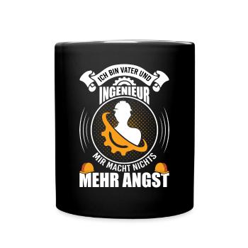 Père ingénieur génie papa motif drôle - Mug uni - noir - Devant