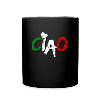 Italien - Tasse einfarbig - Schwarz - Vorne