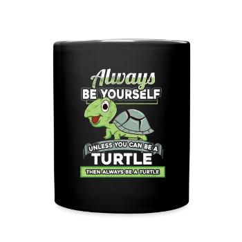Be yourself turtle - Full Colour Mug - black - Front