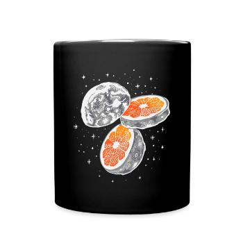 COOL MOON ORANGE SCHEIBE - Tasse einfarbig - Schwarz - Vorne