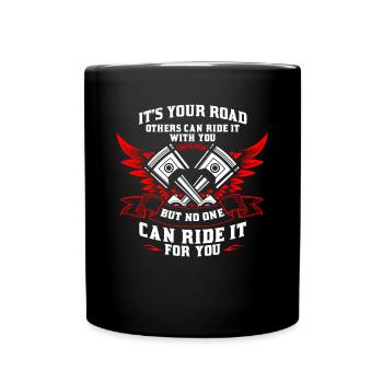 Biker C'est votre poison de la route - Mug uni - noir - Devant