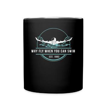 Schwimmen - Tasse einfarbig - Schwarz - Vorne