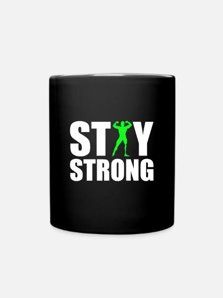 Kraftsport mit Prothese - Tasse einfarbig - Schwarz