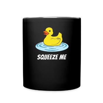 Le canard de bain me pousse le bain de canard grinçant - Mug uni - noir - Devant