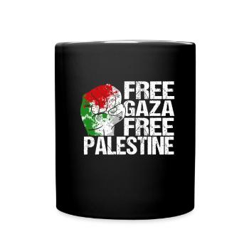 Free Gaza Free Palestine - Tasse einfarbig - Schwarz - Vorne
