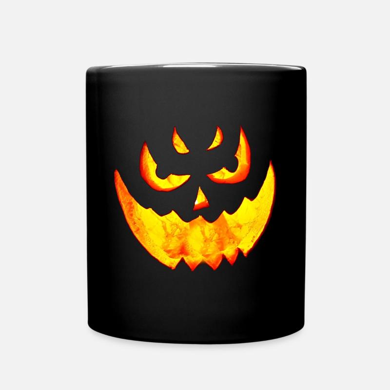 BĂśser glĂźhender KĂźrbis - Tasse einfarbig - Schwarz