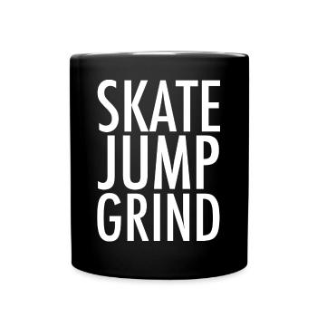 Skate Jump Grind - Tasse einfarbig - Schwarz - Vorne