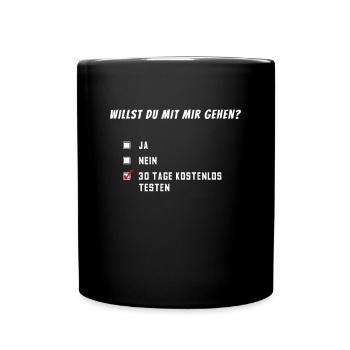 Spruch Lustig Date Verabredung Anmache Geschenk - Tasse einfarbig - Schwarz - Vorne