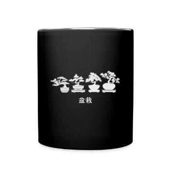 Bonsaï nature éléments d'art jardin chinois - Mug uni - noir - Devant