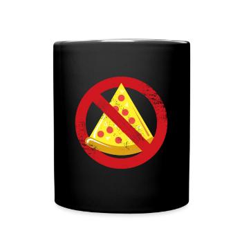 Keine Pizza Vegan Vegetarisch gluten frei - Tasse einfarbig - Schwarz - Vorne