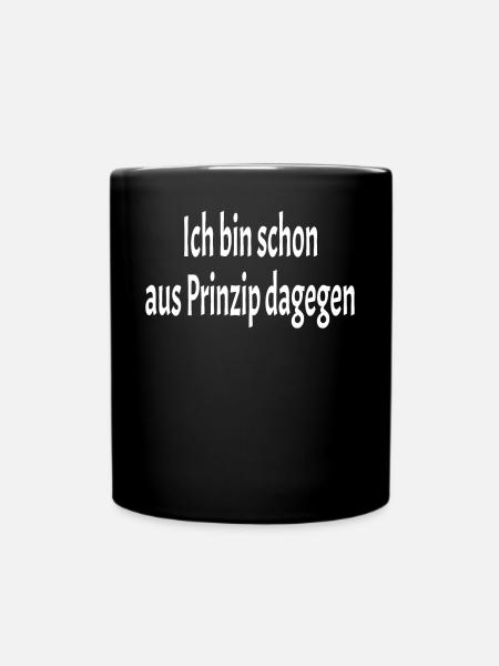 I am against it in principle - Full Colour Mug - black
