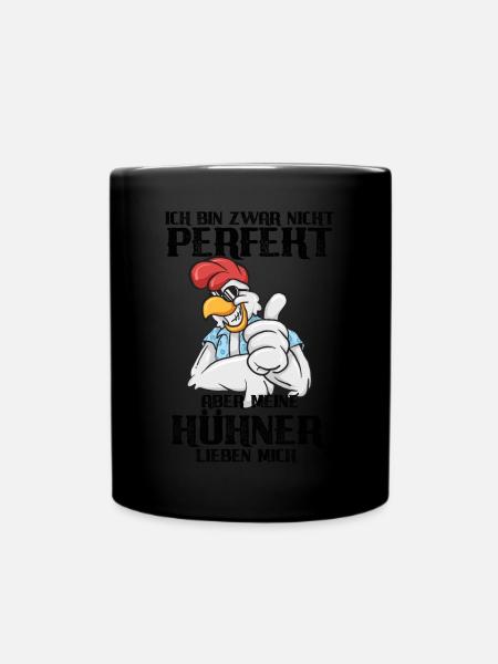Mes poules m'aiment - coq - Mug uni - noir