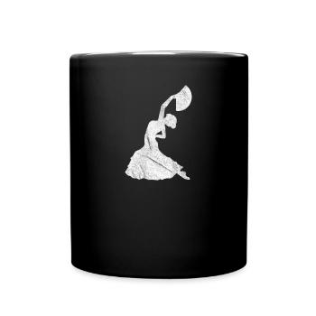 Flamenco Dancer / Flamenco Dance in White - Full Colour Mug - black - Front