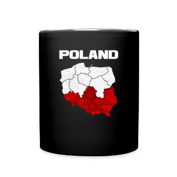 Pologne - Mug uni - noir - Devant