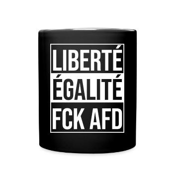 FCK AFD - Tasse einfarbig - Schwarz - Vorne