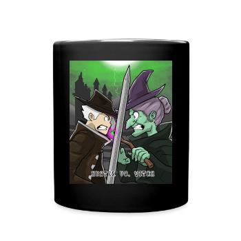 Hunter Vs. Witch witch halloween monster scary - Full Colour Mug - black - Front