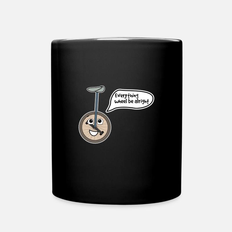 Einrad - Tasse einfarbig - Schwarz