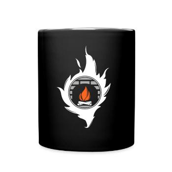 Fireplace fire gift Christmas - Full Colour Mug - black - Front