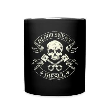 Diesel Power Gear l Blood Sweat Diesel Brother - Full Colour Mug - black - Front