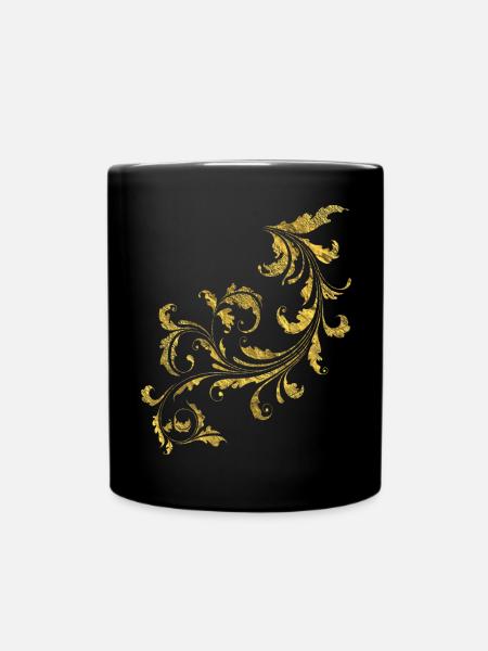 Schnörkel - Tasse einfarbig - Schwarz
