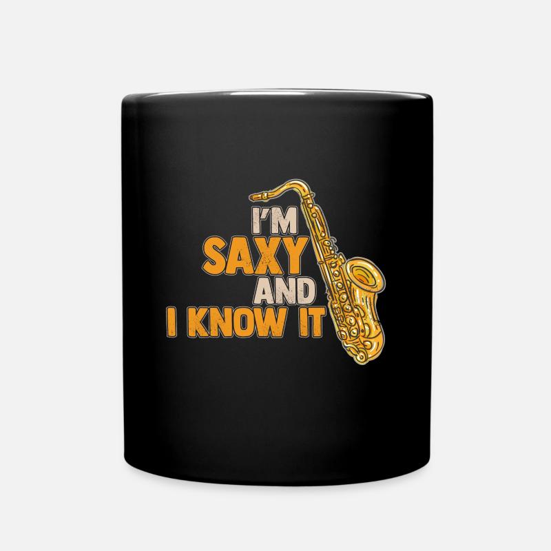 saxophone - Mug uni - noir