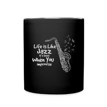 saxophone - Mug uni - noir - Devant