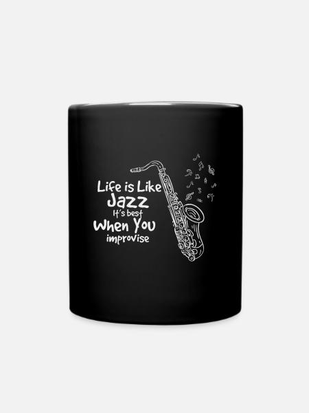 saxophone - Mug uni - noir