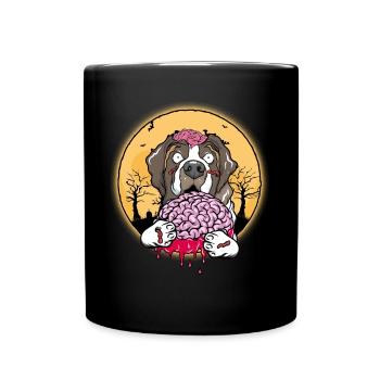 Swiss Bernese Mountain Dog Halloween Zombie Dog - Full Colour Mug - black - Front