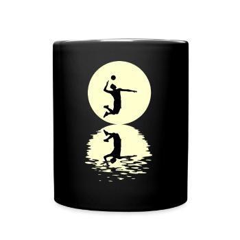 Moon Volleyball T-Shirt - Tasse einfarbig - Schwarz - Vorne
