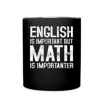 Grammatik Mathematik - Tasse einfarbig - Schwarz - Vorne