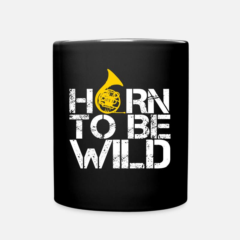 horn to be wild - Tasse einfarbig - Schwarz