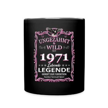 Woman Female Women 1971 Birthday Birthday Birthday - Full Colour Mug - black - Front