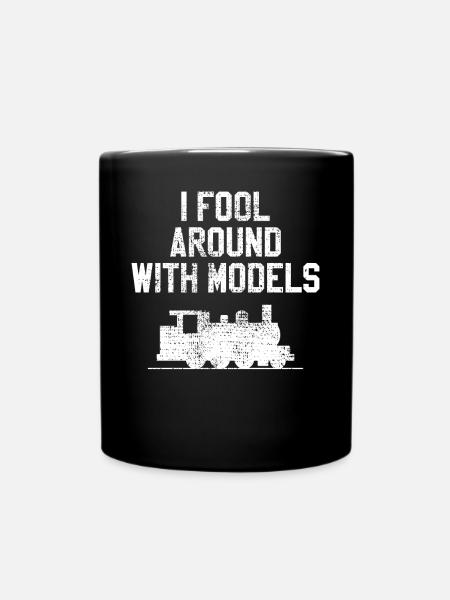 Modelleisenbahn - Tasse einfarbig - Schwarz