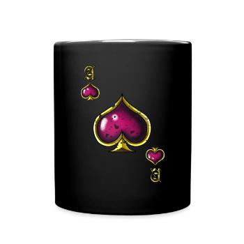 Pikass Poker Karte Halloween Kostüm lustig - Tasse einfarbig - Schwarz - Vorne