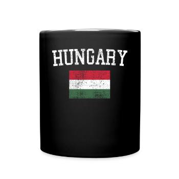 Ungarn - Tasse einfarbig - Schwarz - Vorne
