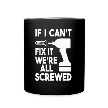 Craftsman repair DIY technician gift - Full Colour Mug - black - Front