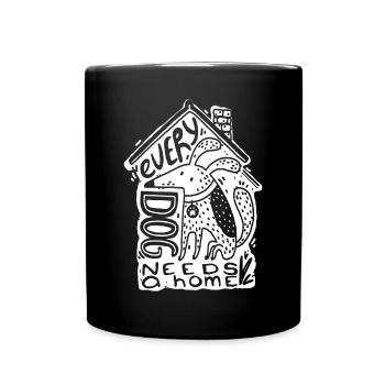 Hunde Geschenk Mops Dackel Sprüche Trainer Dogge - Tasse einfarbig - Schwarz - Vorne