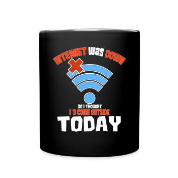 Internet Signal Reception WLan Offline Network Web PC - Full Colour Mug - black - Front