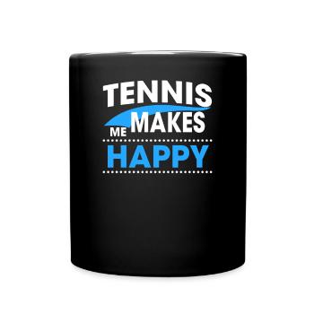 TENNIS - Tasse einfarbig - Schwarz - Vorne