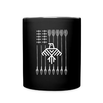 Modern, Cool Indian Flag Made of Arrows - Full Colour Mug - black - Front