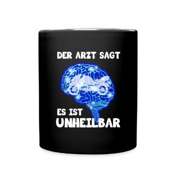 Le docteur dit moto - Mug uni - noir - Devant