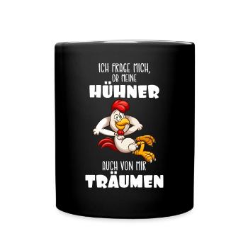Rêve de poulets - Mug uni - noir - Devant