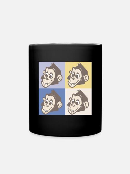 Pop Art Monkey - Mug uni - noir