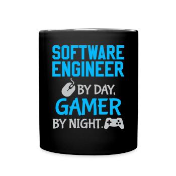 Gamer Software Ingenieur - Tasse einfarbig - Schwarz - Vorne