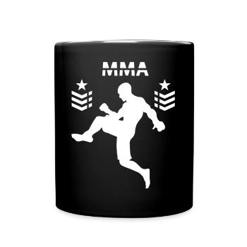 MMA fighter logo 01 - Full Colour Mug - black - Front