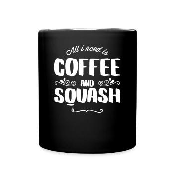 Squash & Café - Mug uni - noir - Devant