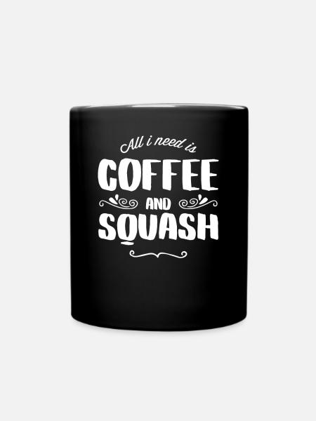Squash & Coffee - Full Colour Mug - black