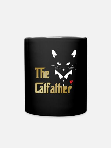 Kissa Isä Catfather Kissa Isä Isä Isä - Yksivärinen muki - musta